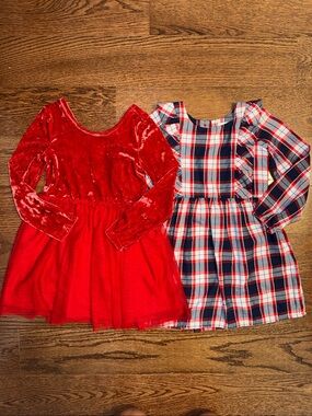 4t/5t bundle of two girls Christmas dresses.
